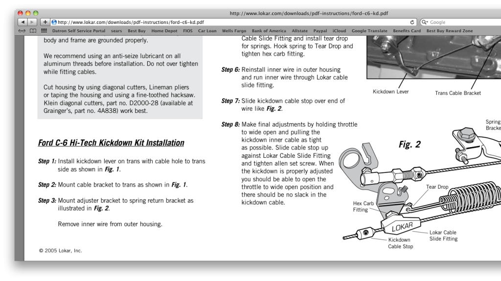 Massflo throttle body Lokar C6 Kickdown Ford Muscle Cars Tech Forum