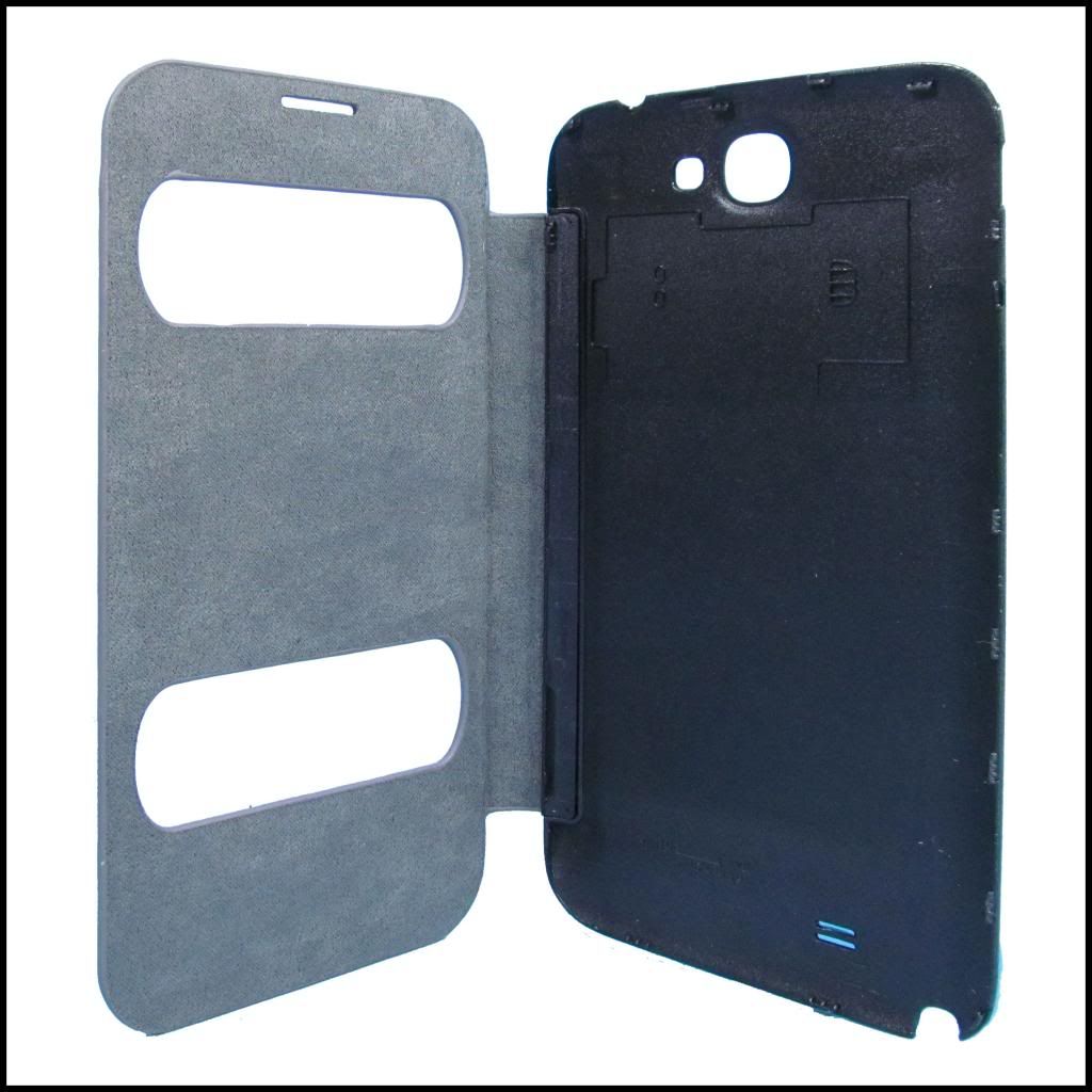 Samsung Galaxy Note 2 N7100 Leather Flip Cover Case With Easy Direct