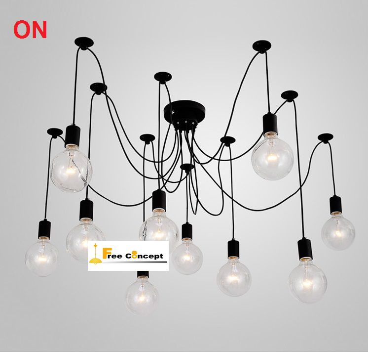 Edison Chandelier Remote Control Inc & Light Bulb NOT inc. Pendant Lamp eBay