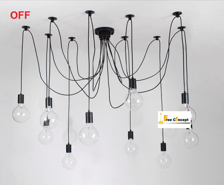 Edison Chandelier Remote Control Inc & Light Bulb NOT inc. Pendant Lamp eBay