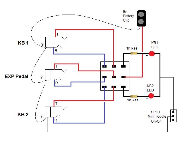 Connect one expression pedal to two keyboards via switchbox? Music