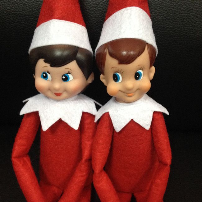 2PCS Elf On The Shelf Plush Dolls Boy & Girl Figure Christmas Novelty ...