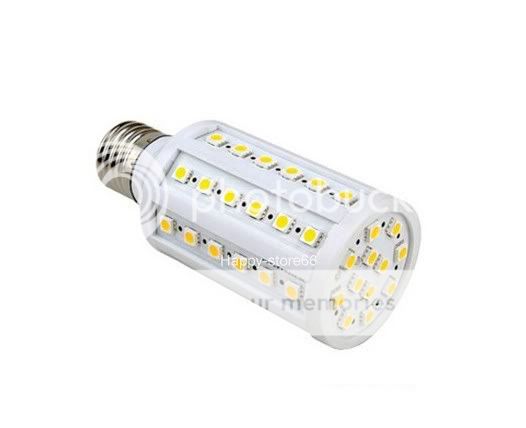 12W E27 E14 B22 110 220V 60LED SMD5050 WarmWhite White LED Screw Corn 