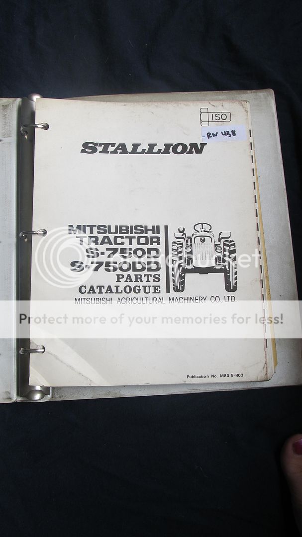 Satoh Mitsubishi S750D S750DD Stallion Tractor Parts Manual Book Catalog