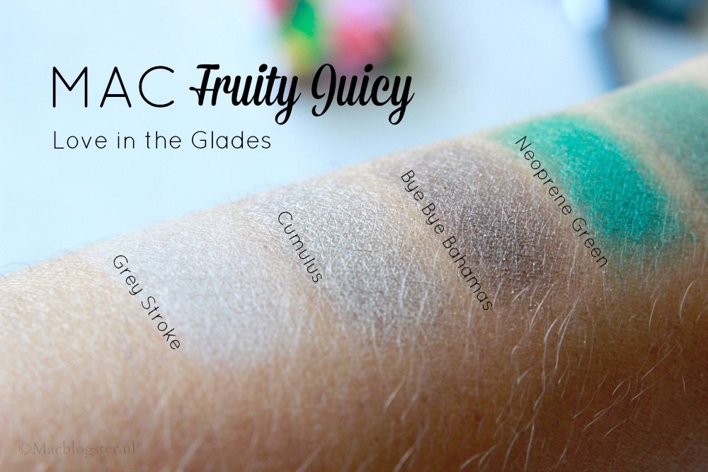 MAC Fruity Juicy swatches- Love in the Glades