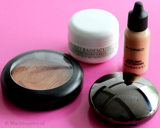 MAC Skinfinish, Mario Badescu & MAC Lustre Drops photo MACArtistryampMarioBadescumijnfavorieten_zps823d13f6.jpg