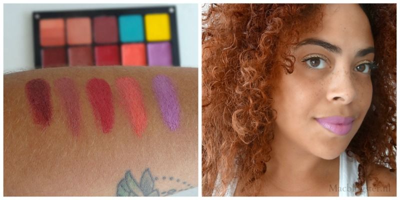 INGLOT Review: Freedom System Lipstick & Oogschaduw 5 Swatch 515 INGLOT Freedom System Lipstick paars