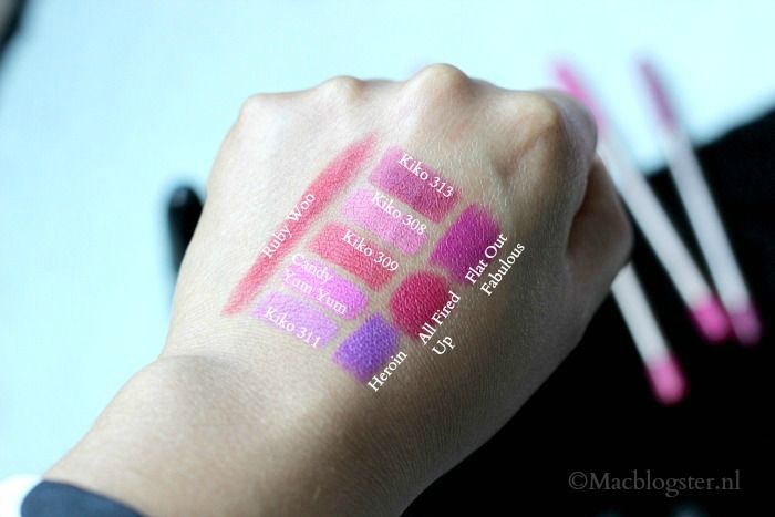 KIKO Milano review: Creamy Colour lip liner swatches 3 KIKO lip liner swatches