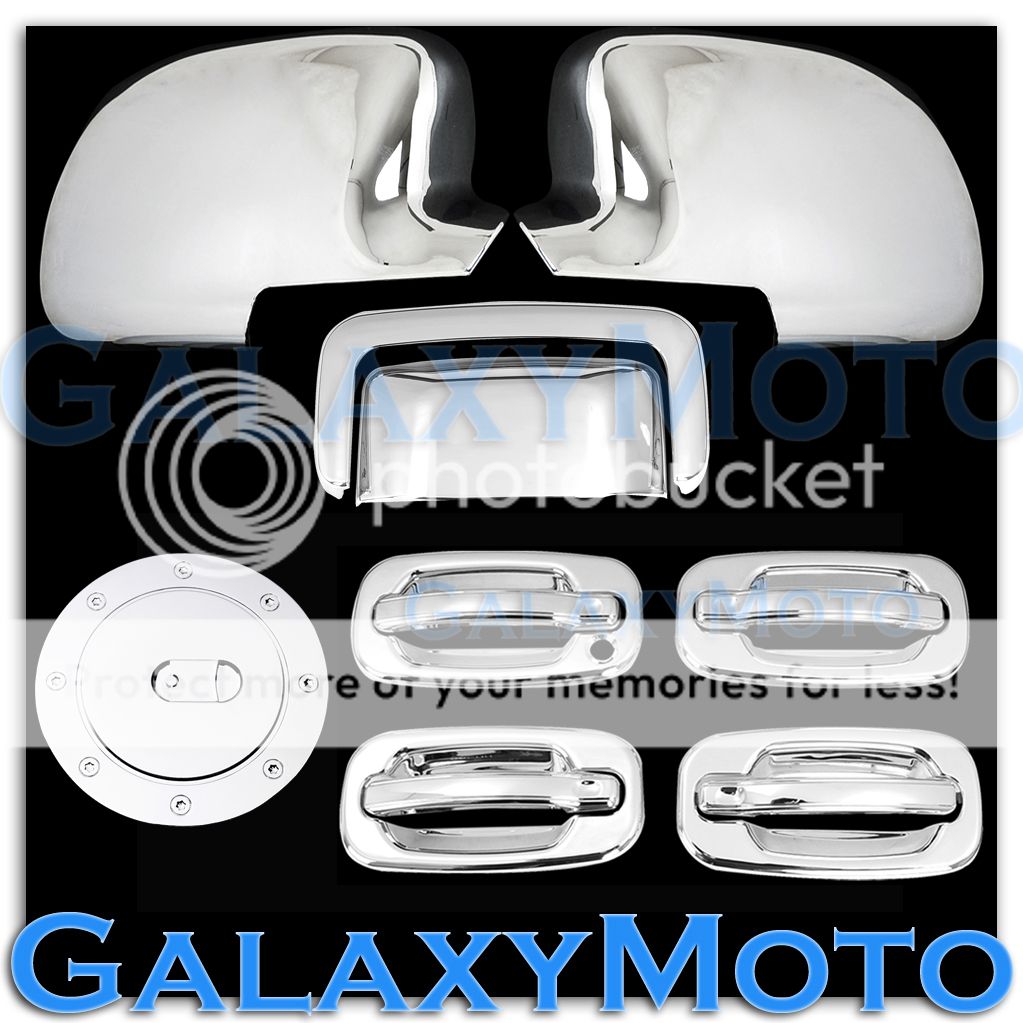 For Silverado Full Mirror Cover+2 Door+Taillight+Tailgate W//Cam+3rd Brake GAS