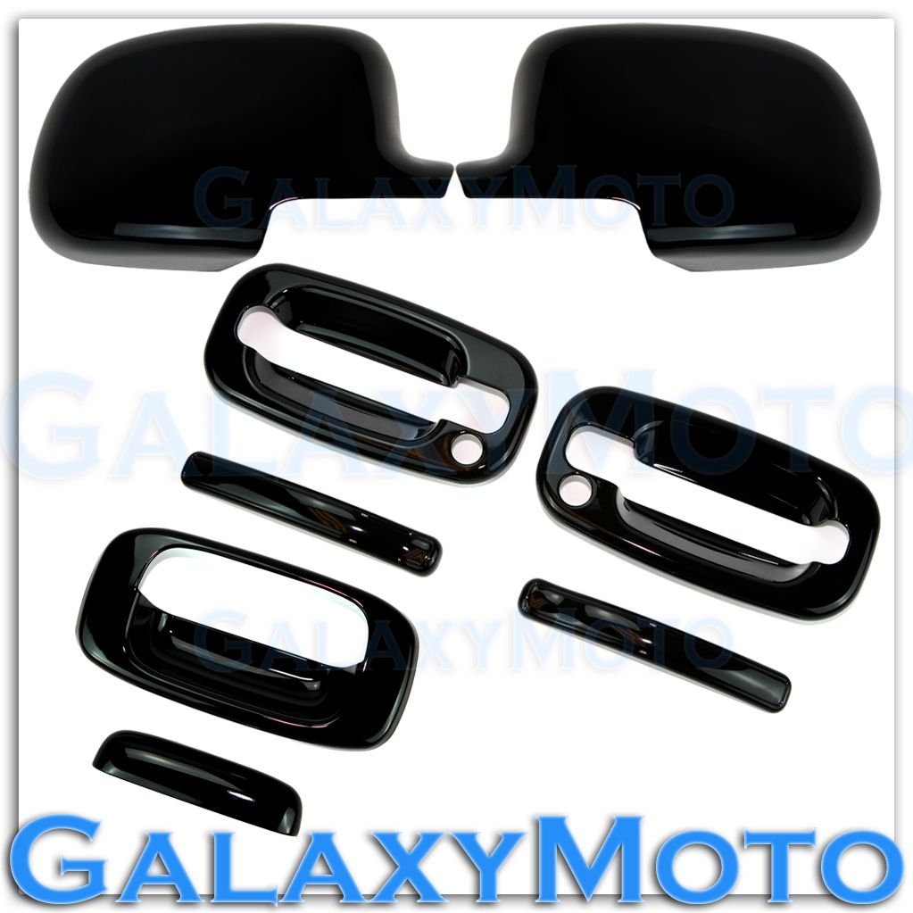 99-06 Chevy Silverado Chrome FULL Mirror+4 Door Handle+No PSG KH+Tailgate Cover