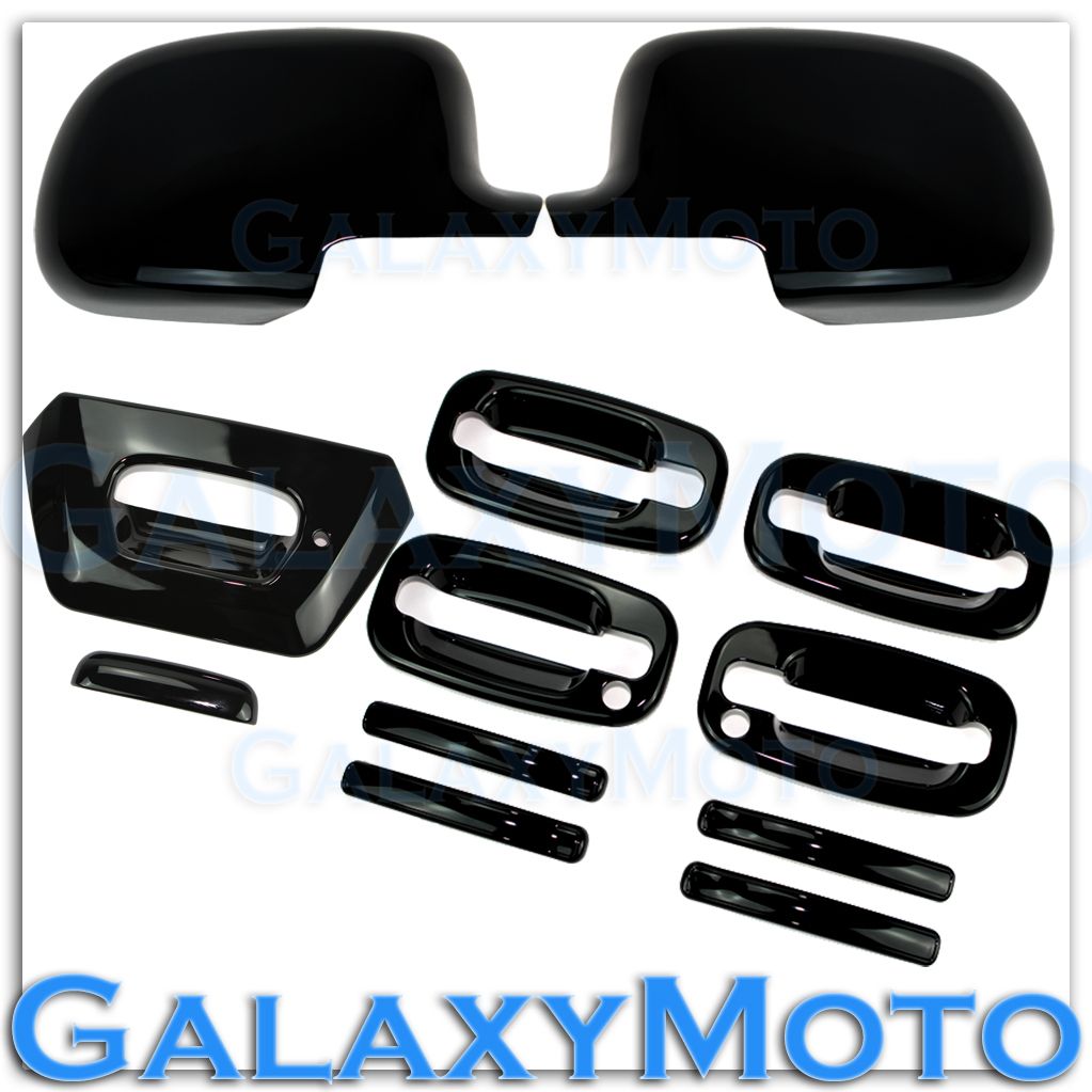 02-06 Chevy Avalanche Chrome FULL Mirror+4 Door Handle+PSG KH+Tailgate+Gas Cover