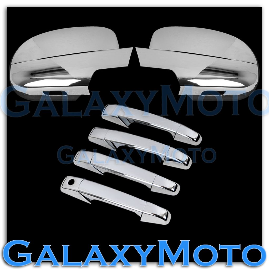 07-12 Ford Expedition Chrome Mirror+4 Door Handle Cover No PSG Keyhole Combo Kit