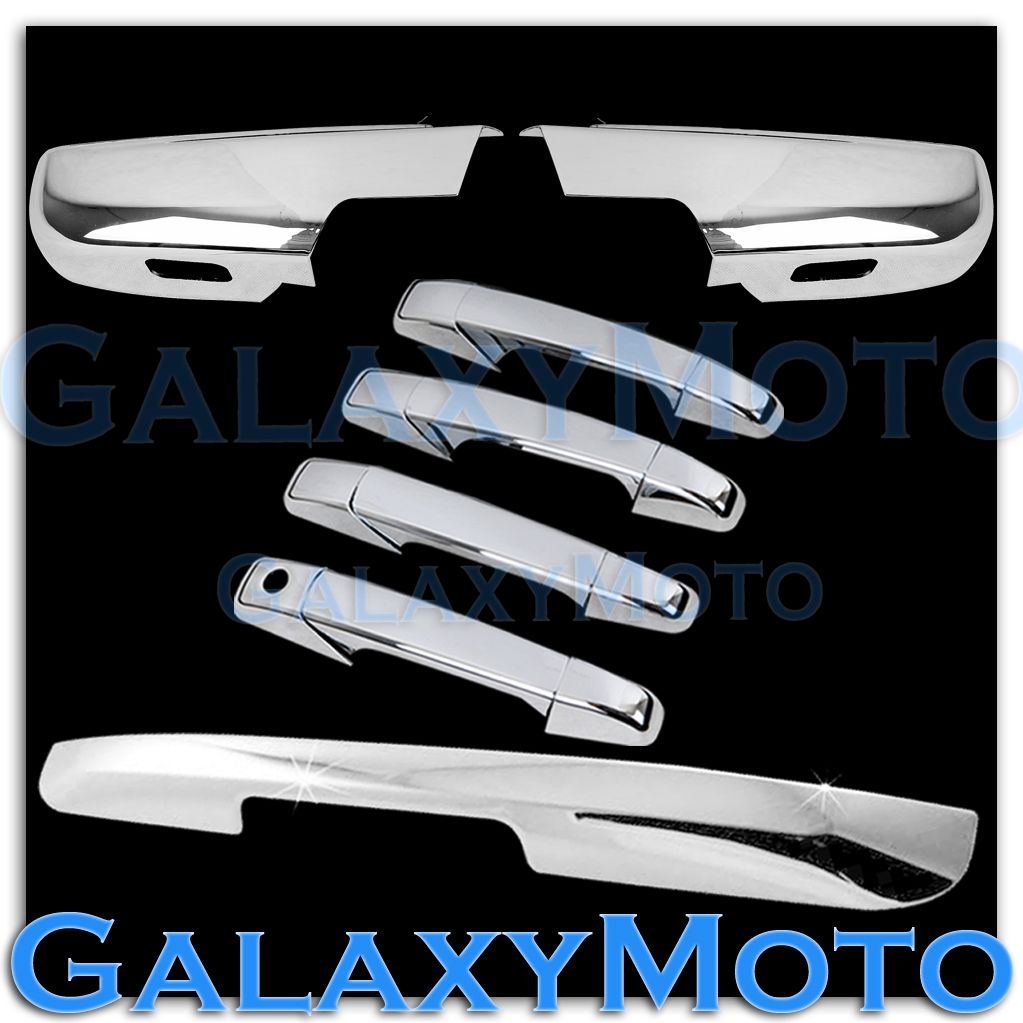 Razer Auto Triple Chrome Plated Upper and Lower Tailgate Liftgate Door Handle Cover for 2015-2016 Chevy Chevrolet Tahoe /& Suburban