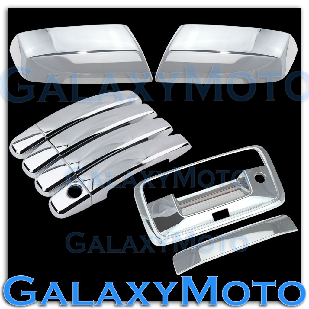 For CHEVY Silverado 2014 2015 2016 Chrome Covers Half Mirrors+2 Doors w//o KH USA