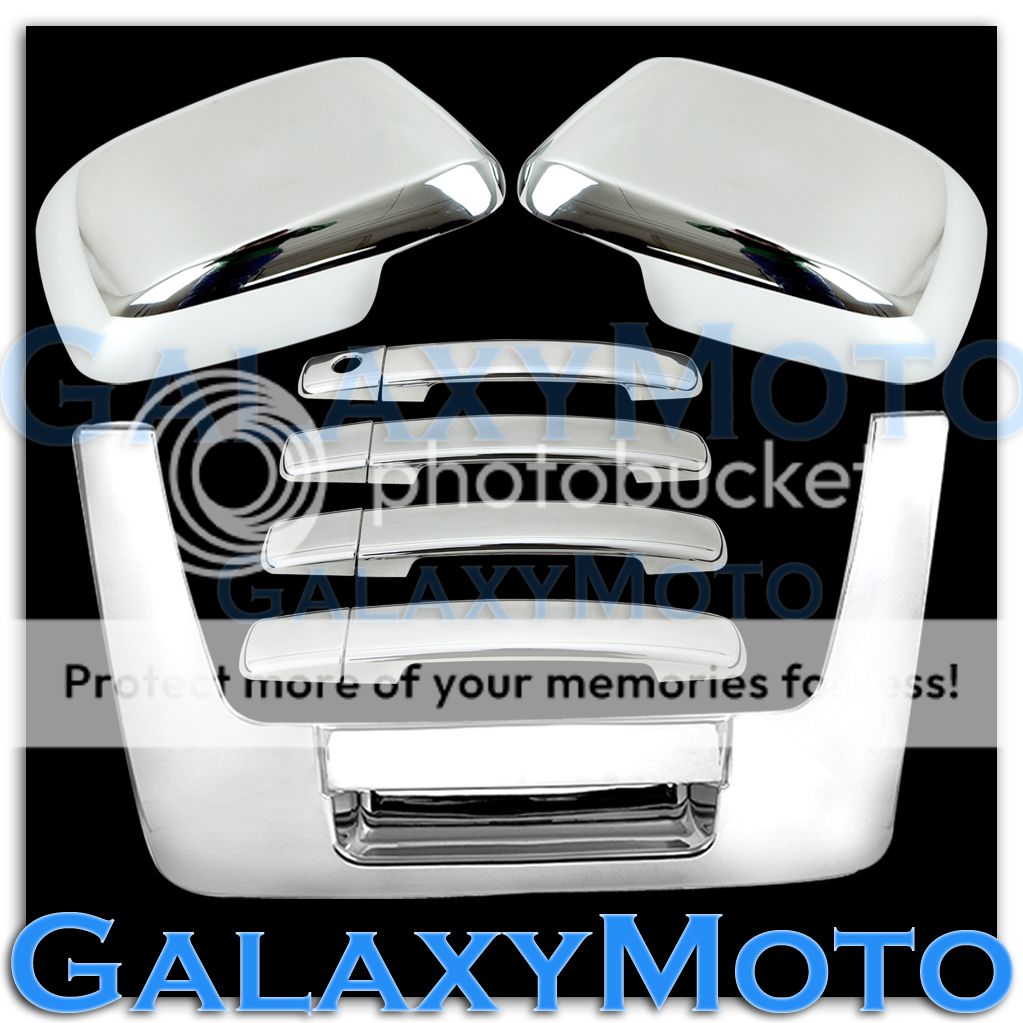 Tailgate Mirror Cover 04-08 Ford F-150 Chrome 2 Door Handle w// Keypad /& PSG KH