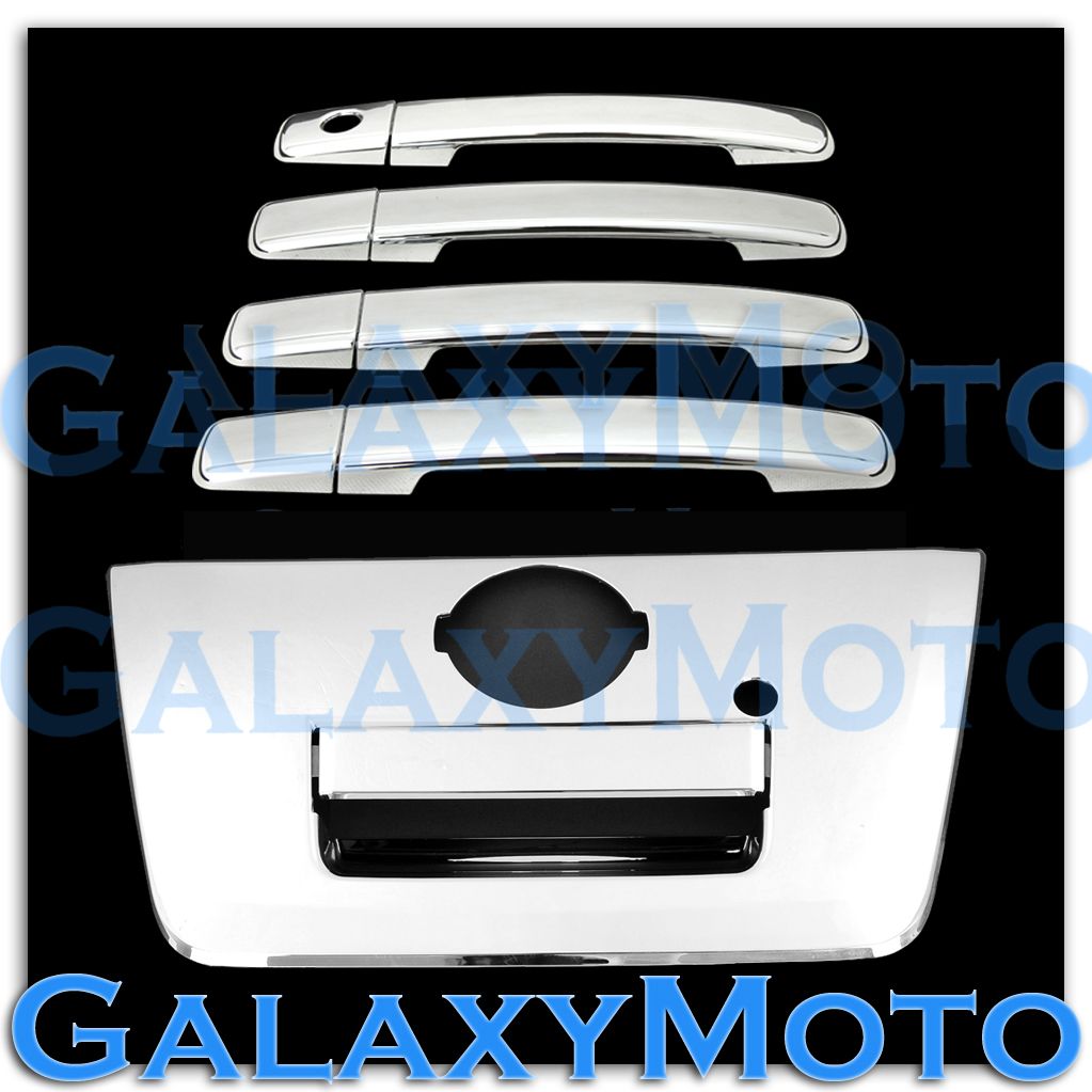 Chrome Mirror+4 Door Handle W//O PSG KH+Tailgate Cover for 04-12 Nissan Frontier