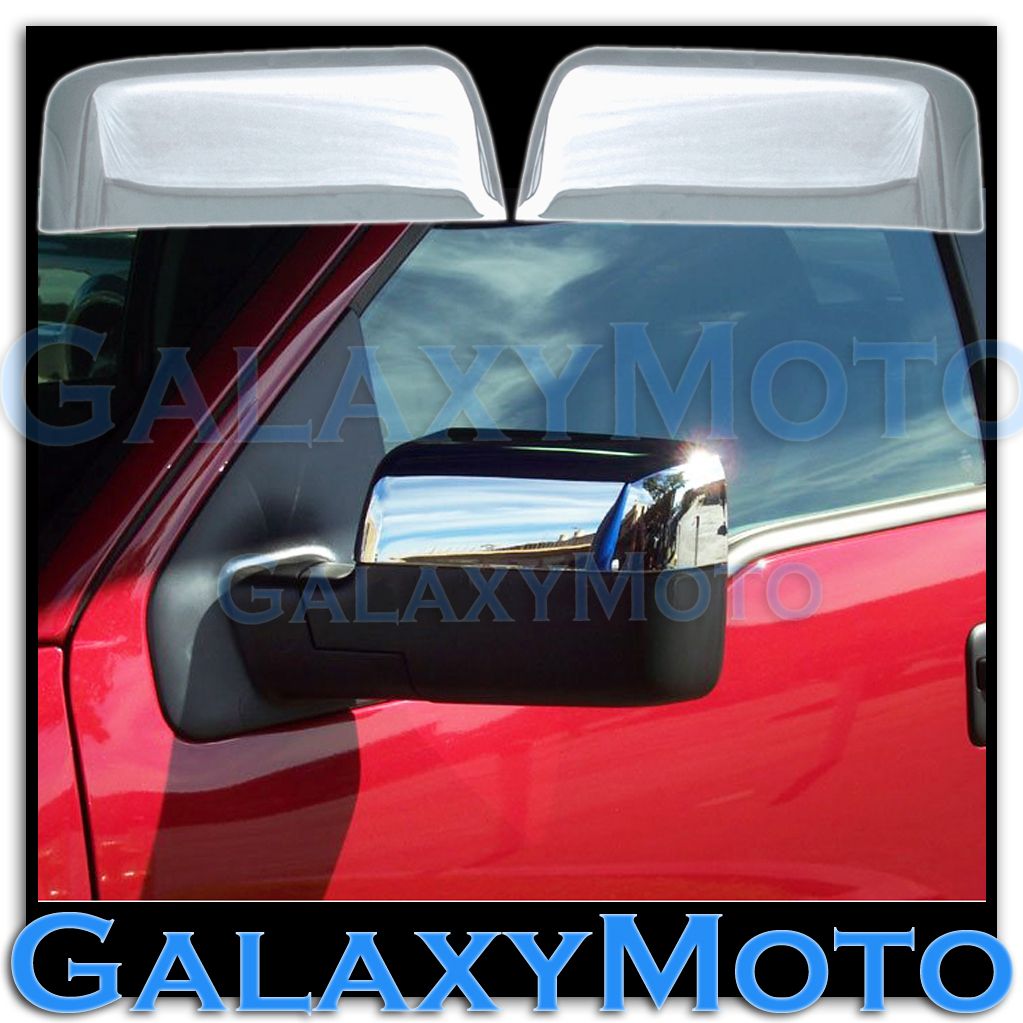 04-08 Ford F150 Truck Triple Chrome Plated Overlay Top Half Mirror Cover Trim