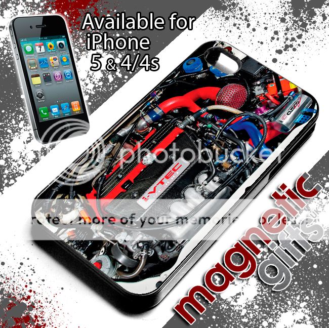 I vtec Engine Bay iPhone 4 4S Cover Case Honda Civic Integra EK EP DC2 DOHC